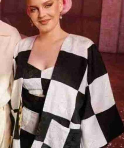 Anne Marie Our Song Plaid Black White Jacket