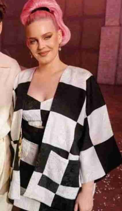 Anne Marie Our Song Plaid Black White Jacket