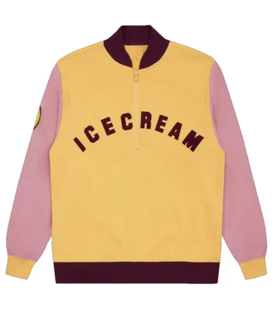 BBC Half Zip Yellow and Pink Jacket
