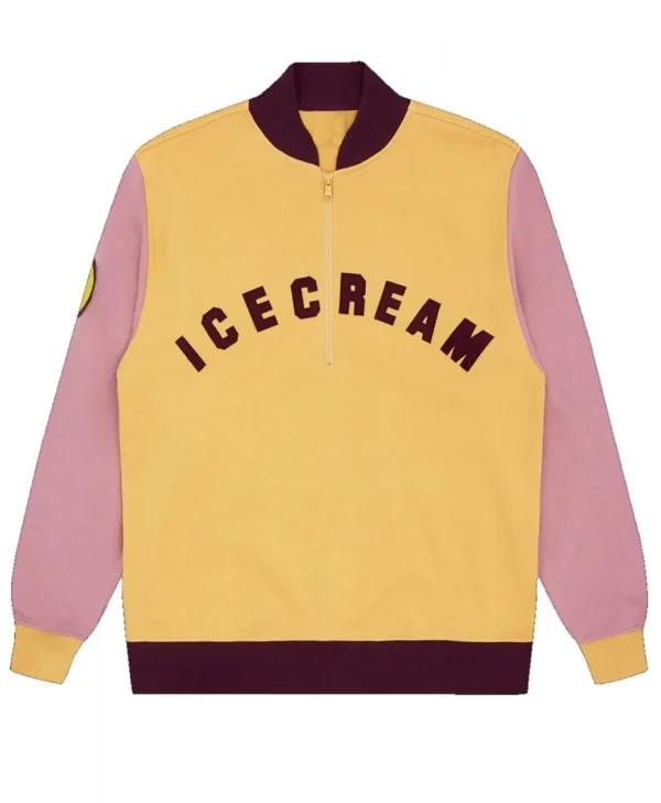 BBC Half Zip Yellow and Pink Jacket