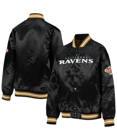 Baltimore Ravens Full Snap Black Jacket