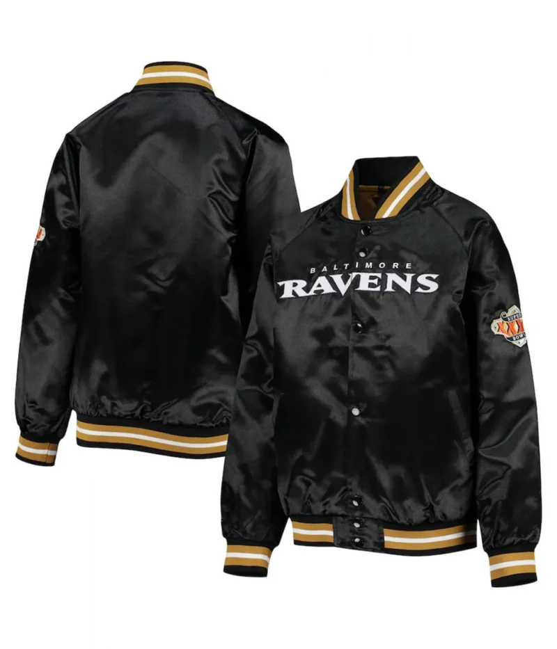 Baltimore Ravens Full Snap Black Jacket