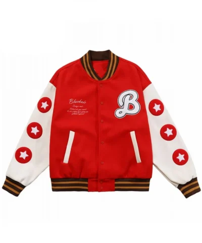 Better with Burger Fries Letterman Black Air Red Jacket