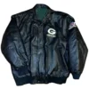 Black Green Bay Packers Pro Player Leather Jacket
