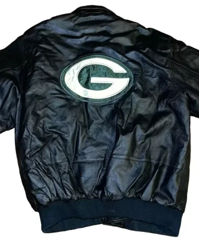 Black Green Bay Packers Pro Player Leather Jackets