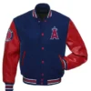 Blue Red MLB Los Angeles Angels Varsity Jacket