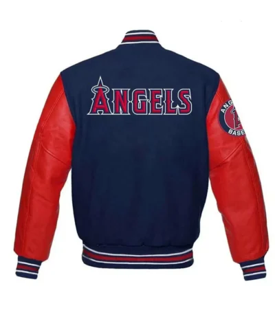 Blue Red MLB Los Angeles Angels Varsity Jackets
