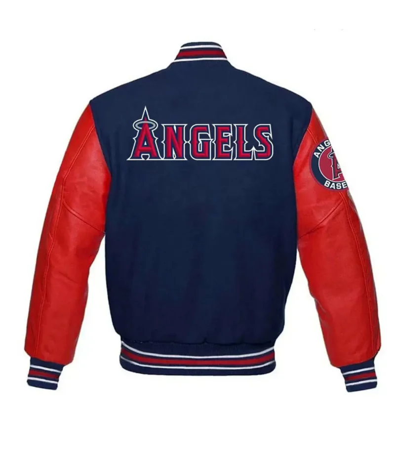 Blue Red MLB Los Angeles Angels Varsity Jackets