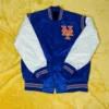 Blue White New York Mets Satin Jacket