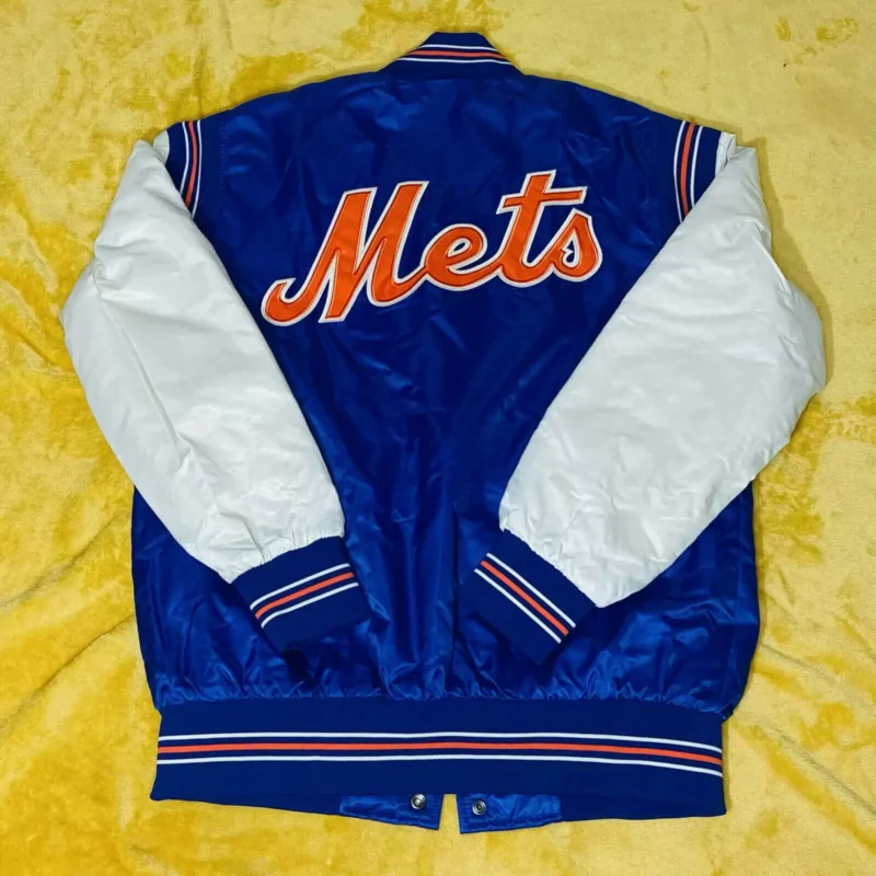 Blue White New York Mets Satin Jackets