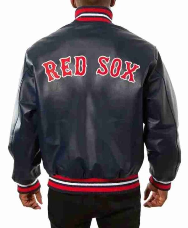 Boston Red Sox Leather Blue Jacket