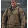 Brad Pitt Fury Wardaddy Bomber Jacket