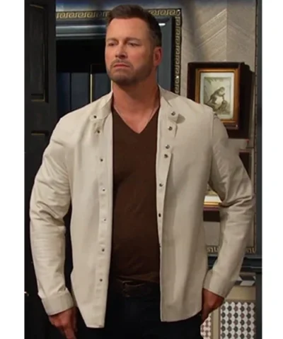 Brady Black Days of Our Lives Beige Shacket