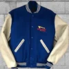 Burger In N Out Letterman Blue and White Jacket