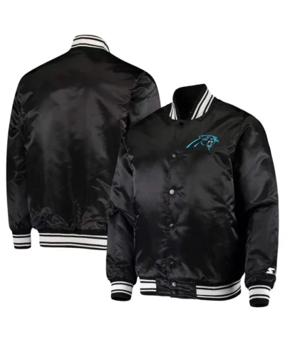 Carolina Panthers Locker Room Black Bomber Jacket