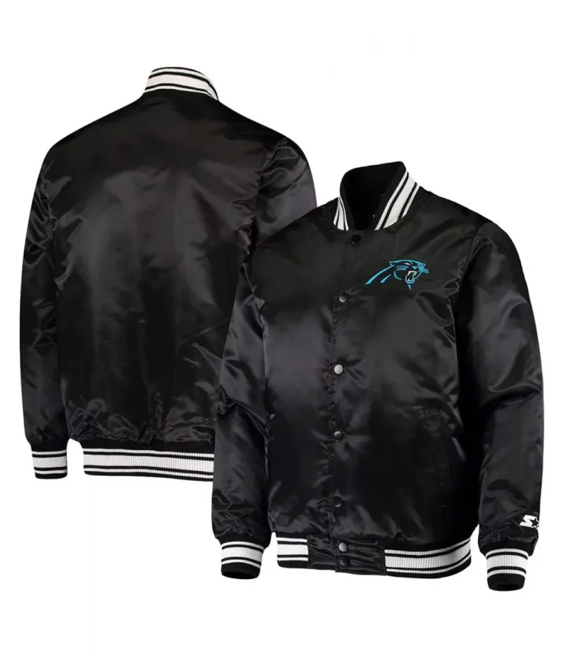 Carolina Panthers Locker Room Black Bomber Jacket