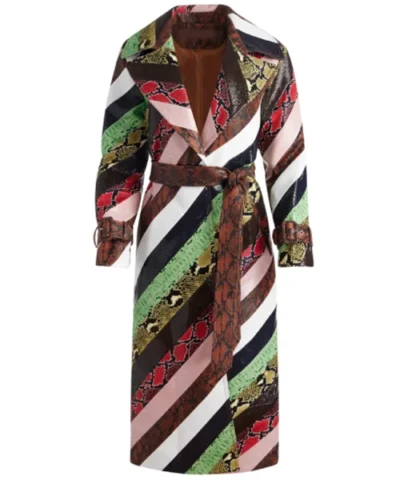 Carrie Preston Elsbeth S02 Snakeskin Coat For Sale