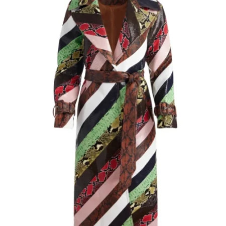 Carrie Preston Elsbeth S02 Snakeskin Coat For Sale