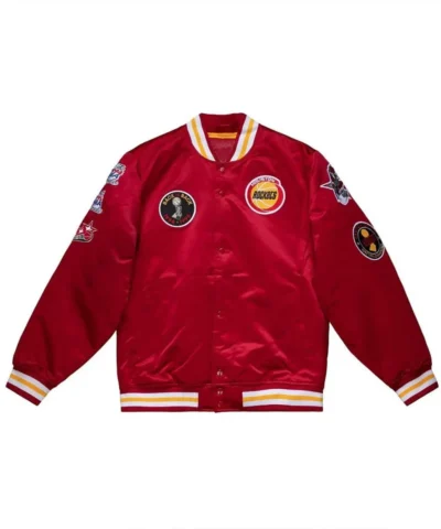 Champ City Houston Rockets Satin Red Jacket
