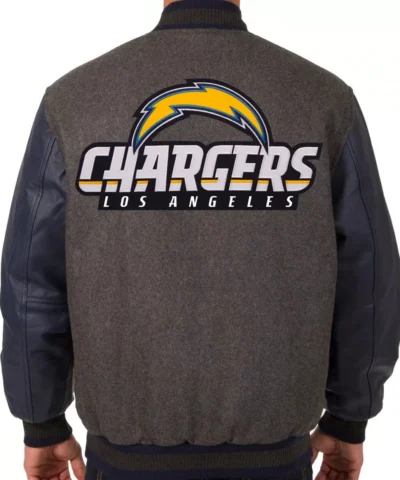 Charcoal Navy Los Angeles Chargers NFL Varsity Jackets
