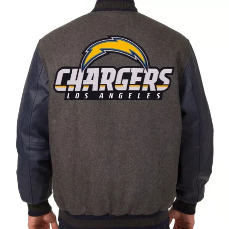 Charcoal Navy Los Angeles Chargers NFL Varsity Jackets