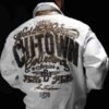 Chi Town Pelle Pelle White Leather Jacket