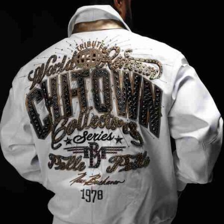 Chi Town Pelle Pelle White Leather Jacket