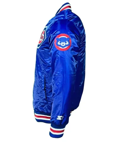 Chicago Cubs Satin Baseball Blue Jackets