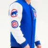 Chicago Cubs White Blue Varsity Jacket
