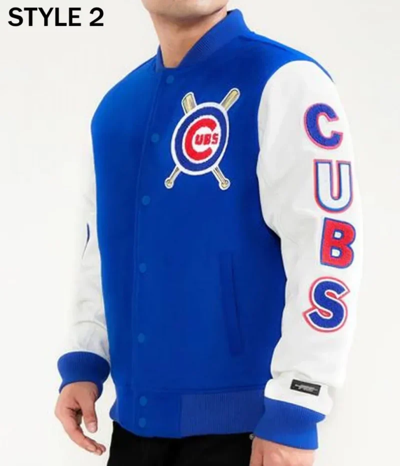 Chicago Cubs White and Blue Jacket