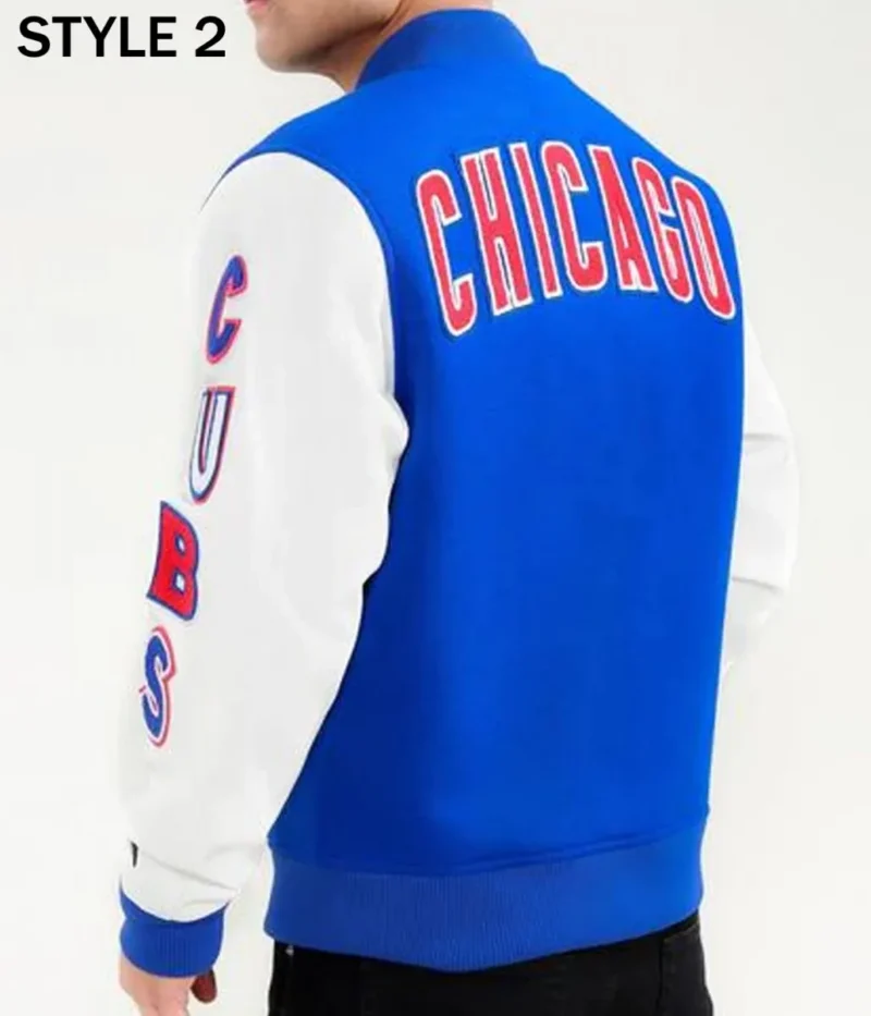 Chicago Cubs White and Blue Varsity Jackets
