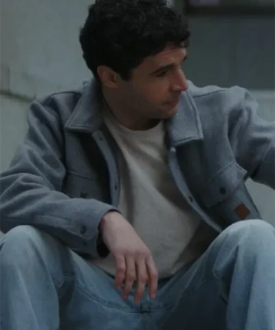 Christopher Abbott Wolf Man Grey Wool Coat For Sale