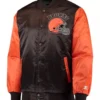 Cleveland Browns Brown and Orange Satin Jacket
