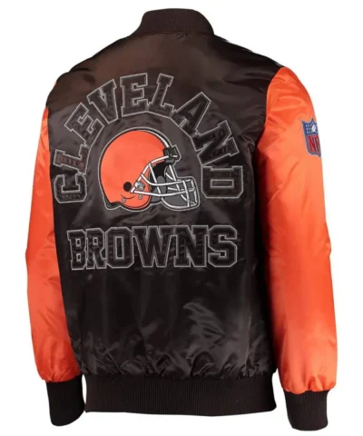 Cleveland Browns Brown and Orange Satin Jackets