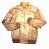 Cognac Reversible Suede Bomber Jacket
