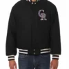 Colorado Rockies Wool Varsity Black Jacket