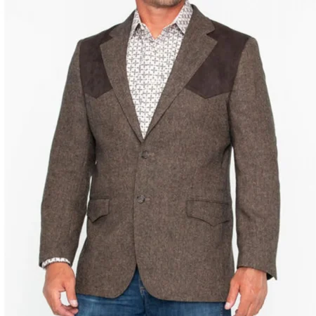 Cowboy Button Patched Western Sport Blazer