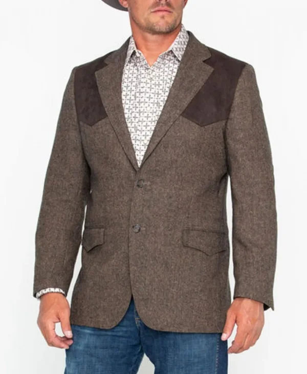 Cowboy Button Patched Western Sport Blazer