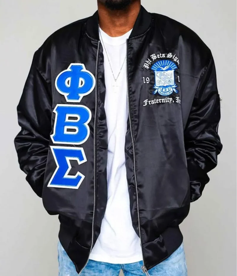 DVN Phi Beta Sigma Satin Black Jacket