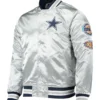 Dallas Cowboys Silver Satin Varsity Jacket