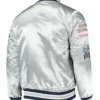 Dallas Cowboys Silver Satin Varsity Jackets