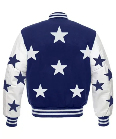 Dallas Cowboys Stars Varsity Royal Blue and White Jackets