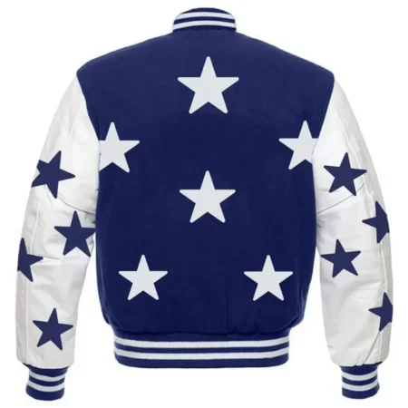 Dallas Cowboys Stars Varsity Royal Blue and White Jackets
