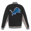 Detroit Lions Wool Black and Grey Jacket 1