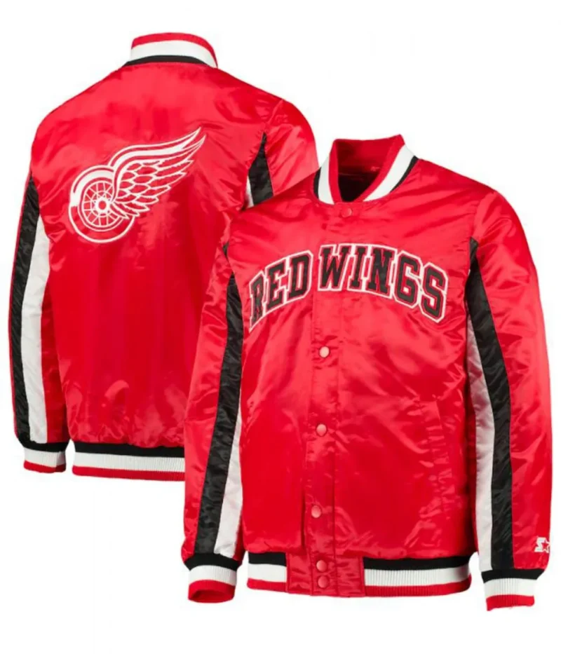 Detroit Red Wings Starter Red Satin Jacket
