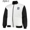 Detroit Tigers Satin Black White Jacket