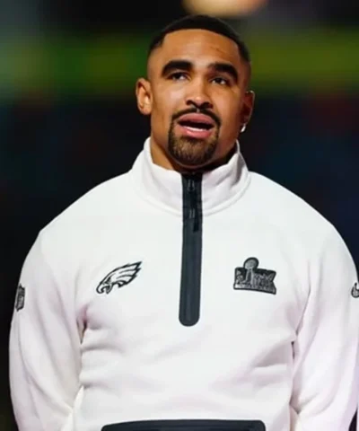 Eagles Super Bowl LIX Opening Night Tech Fleece White Jacket