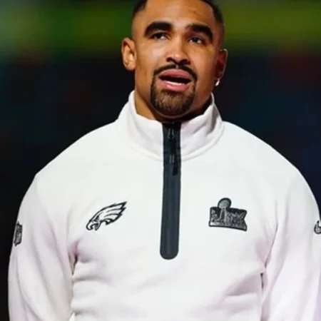 Eagles Super Bowl LIX Opening Night Tech Fleece White Jacket