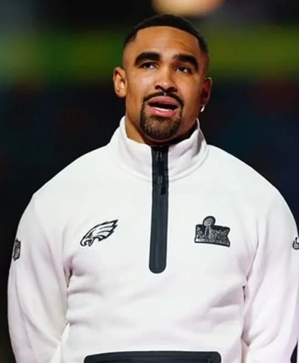 Eagles Super Bowl LIX Opening Night Tech Fleece White Jacket