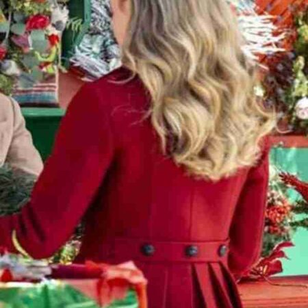 Ellie Hartman Christmas in Love Red Wool Coat